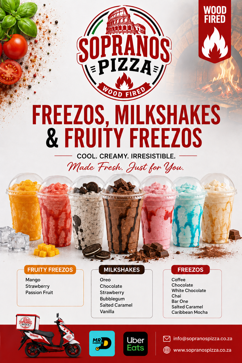 SOPRANOS™ Freezos and milkshakes
